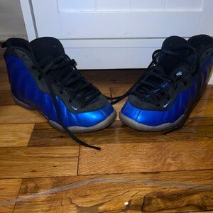 Nike Blue and Black Foamposite Sneakers